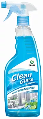 Очиститель стекол Clean Glass блеск стекол и зеркал (голубая лагуна) 600 мл. тригер GRASS 125247