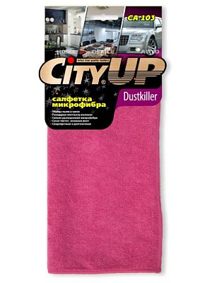 Салфетка микрофибра DUST KILLER распушенная универсальная 35x40 см. City Up CA-103